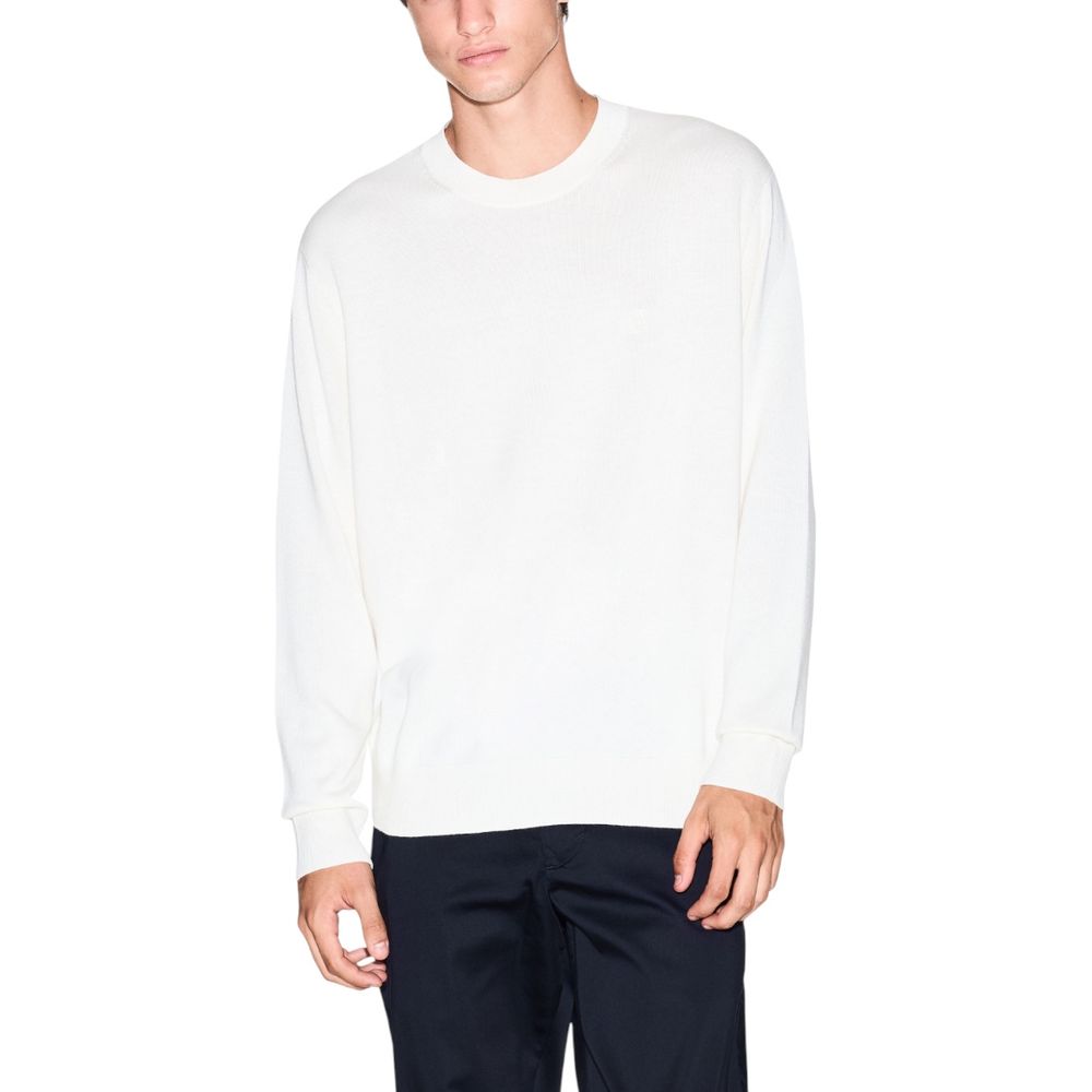 Armani Exchange Cream Viscose Sweatshirt Armani Exchange