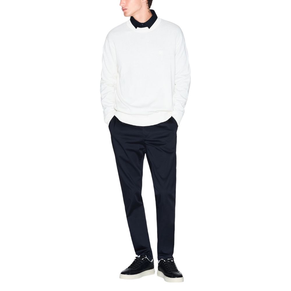 Armani Exchange Cream Viscose Sweatshirt Armani Exchange
