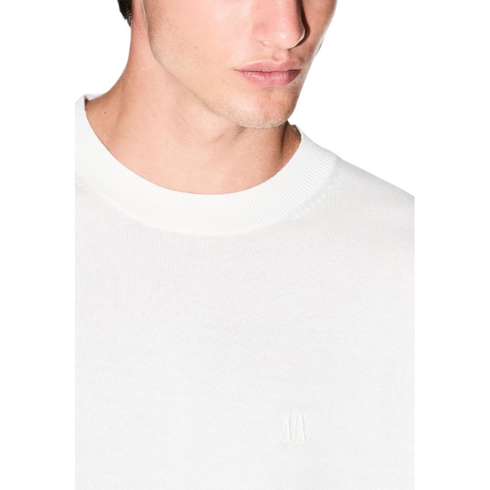 Armani Exchange Cream Viscose Sweatshirt Armani Exchange