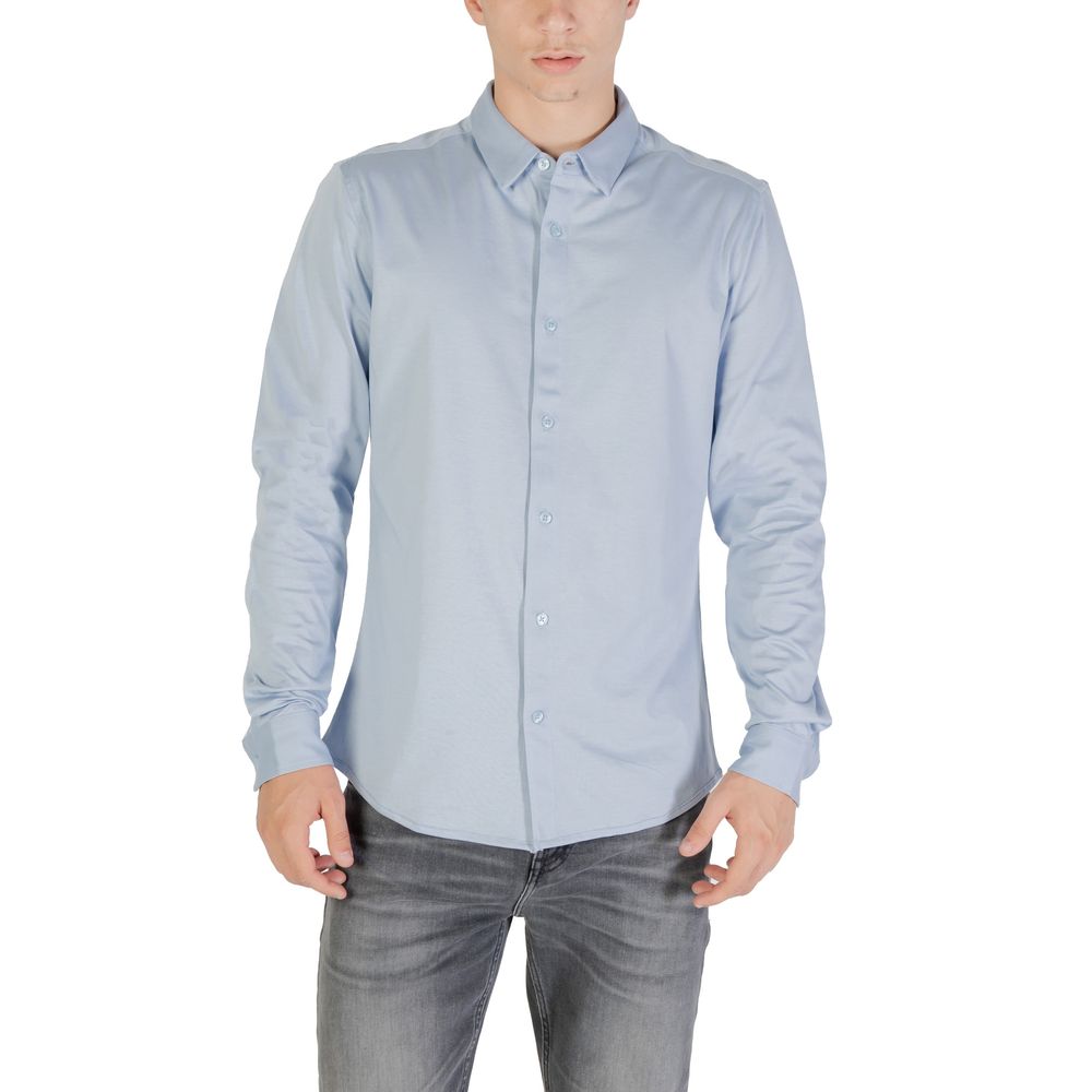 Only & Sons Blue Cotton Dress Shirt Only & Sons