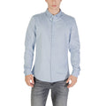 Only & Sons Blue Cotton Dress Shirt Only & Sons