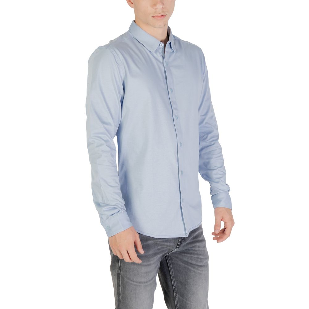 Only & Sons Blue Cotton Dress Shirt Only & Sons