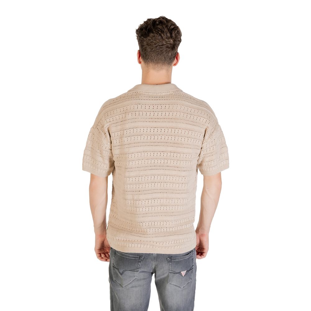 Only & Sons Beige Cotton Shortsleeve Shirt Only & Sons