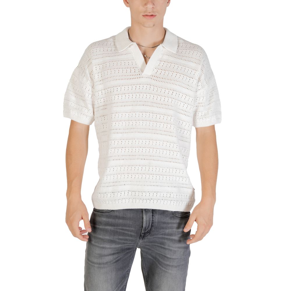 Only & Sons White Cotton Shortsleeve Shirt Only & Sons