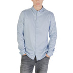 Only & Sons Blue Cotton Dress Shirt Only & Sons