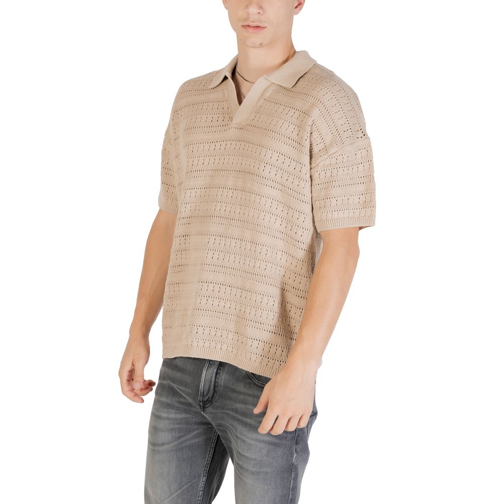 Only & Sons Beige Cotton Shortsleeve Shirt Only & Sons