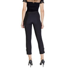 Rinascimento Black Polyester Casual Pants - Eljoys Fashion 