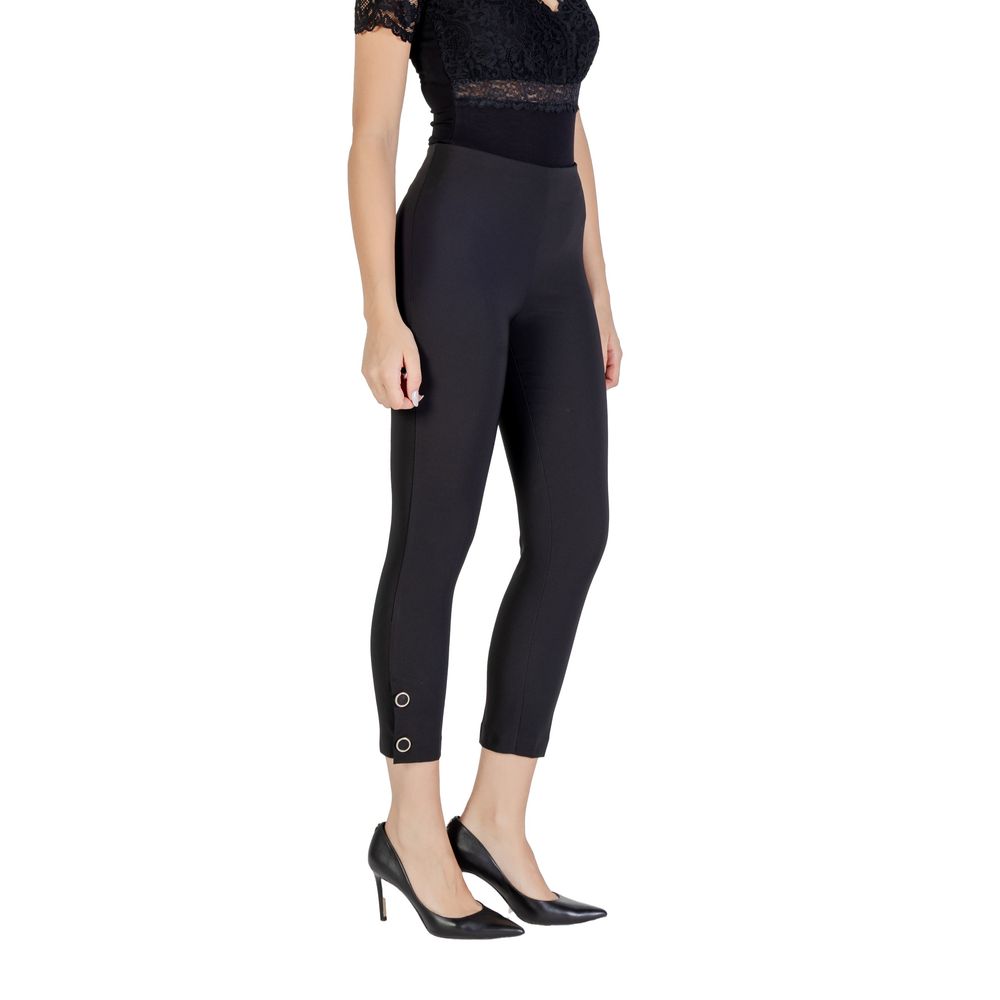 Rinascimento Black Polyester Casual Pants - Eljoys Fashion 