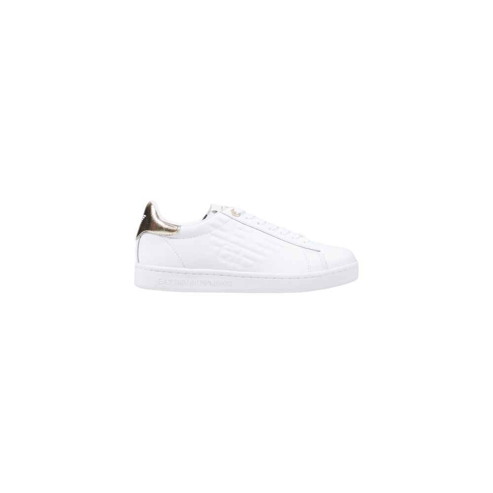 EA7 Emporio Armani White Leather Low Top Sneakers EA7 Emporio Armani