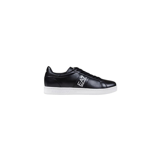 EA7 Emporio Armani Black And White Leather Sneakers EA7 Emporio Armani