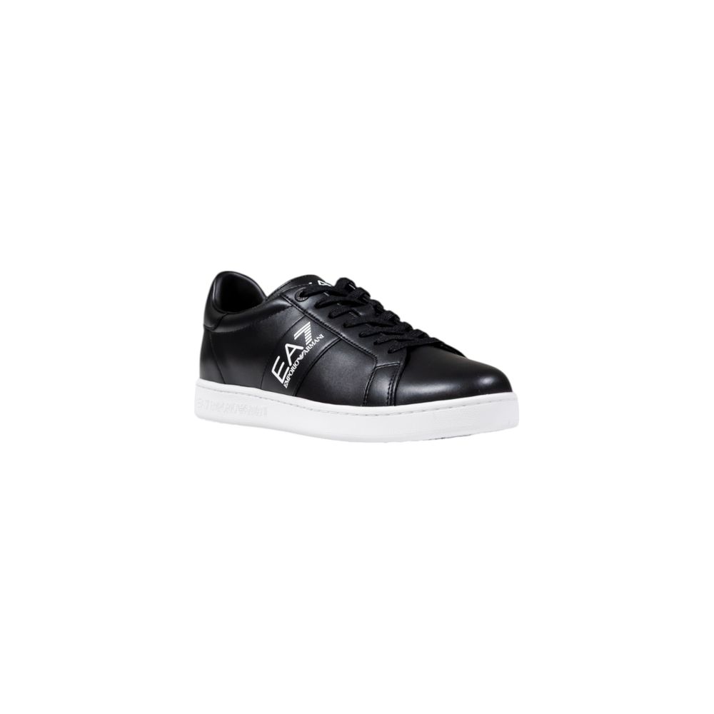 EA7 Emporio Armani Black And White Leather Sneakers EA7 Emporio Armani
