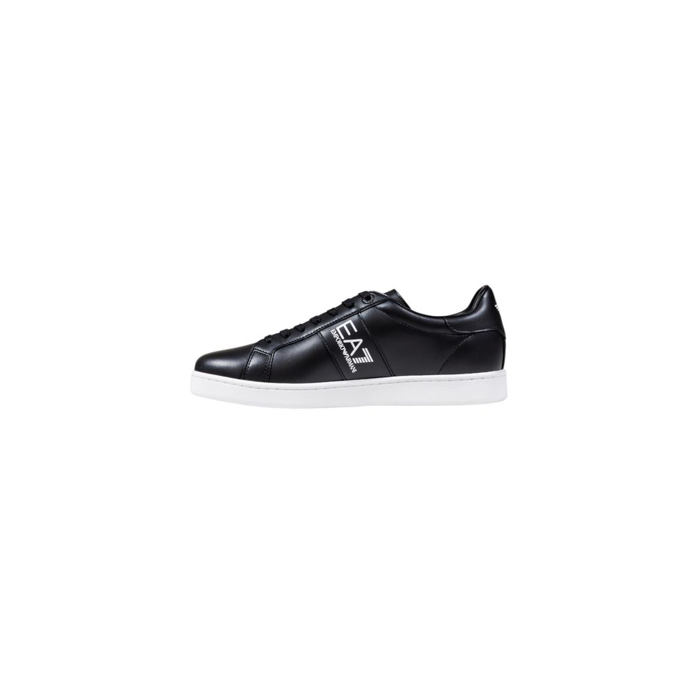 EA7 Emporio Armani Black And White Leather Sneakers EA7 Emporio Armani