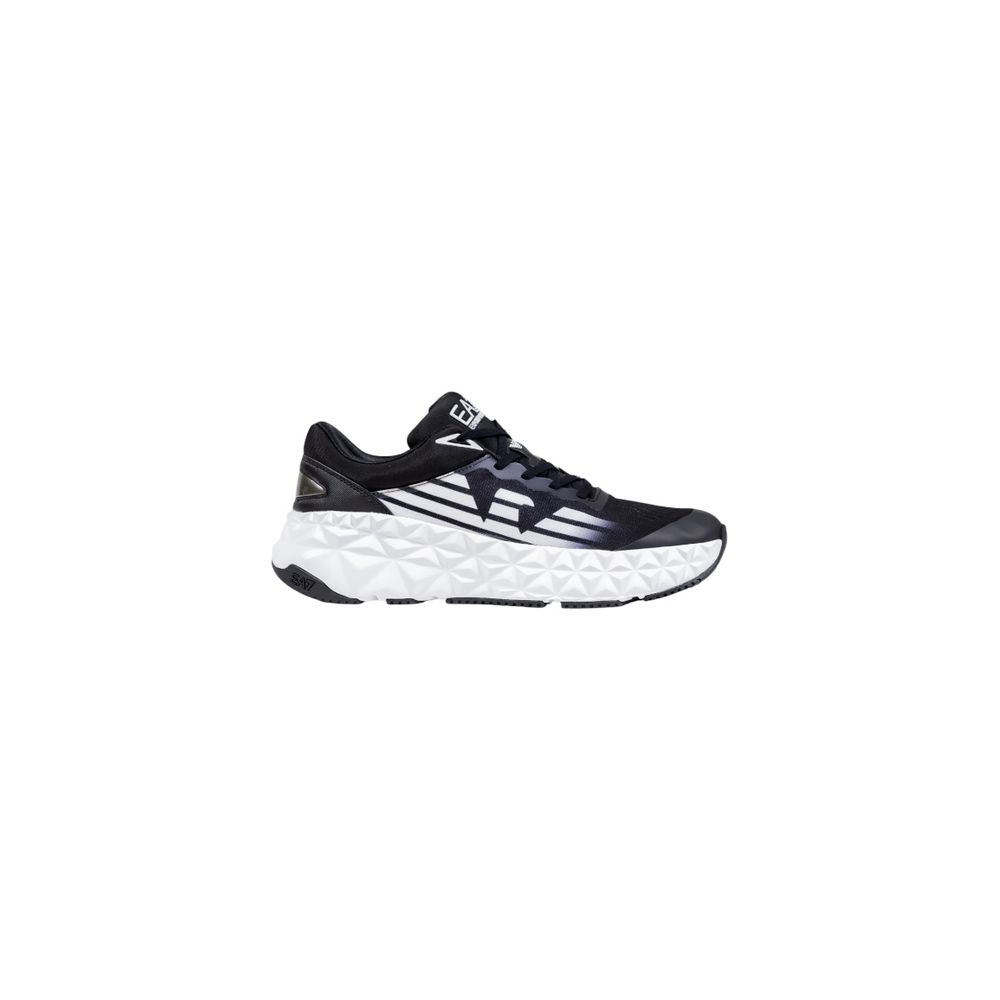 EA7 Emporio Armani Black And White Polyester Athletic Sneakers EA7 Emporio Armani