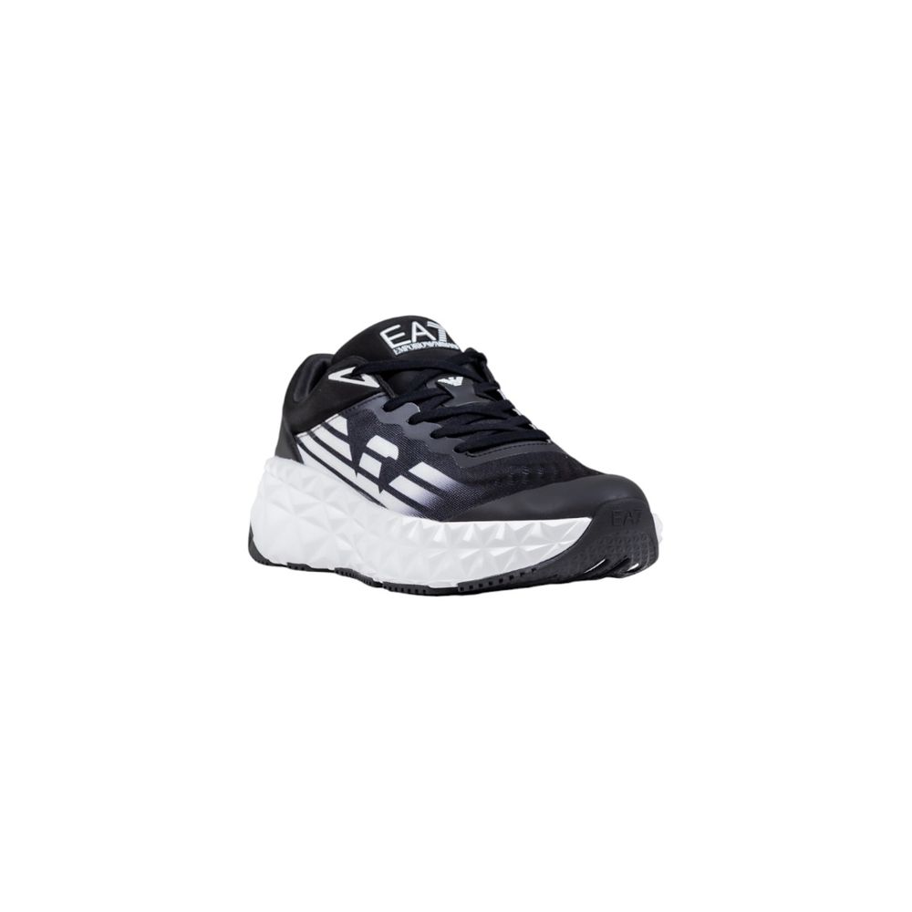 EA7 Emporio Armani Black And White Polyester Athletic Sneakers EA7 Emporio Armani