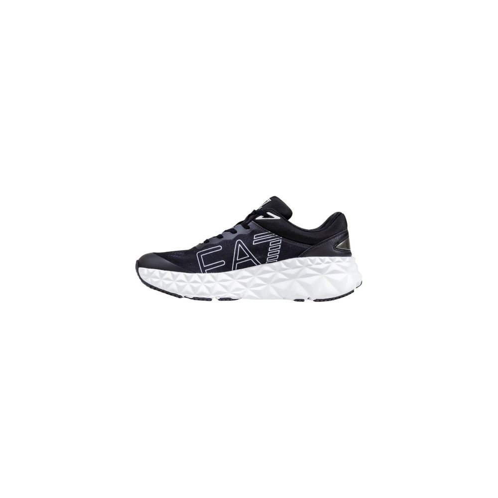 EA7 Emporio Armani Black And White Polyester Athletic Sneakers EA7 Emporio Armani