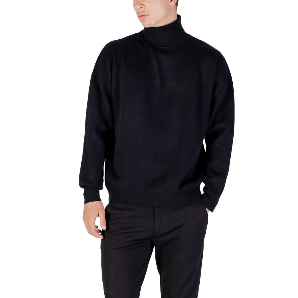 Antony Morato Black Viscose Sweatshirt Antony Morato