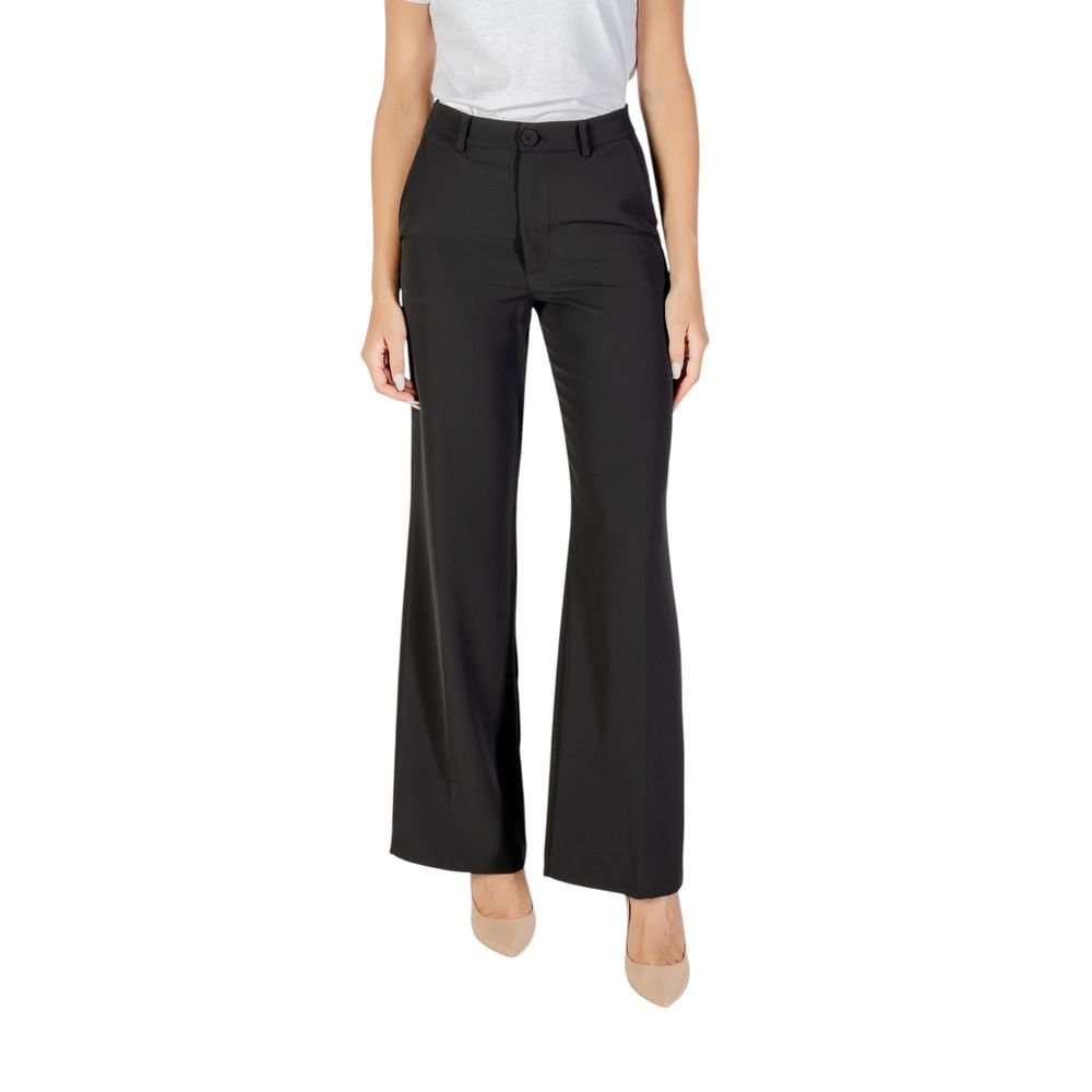 Rinascimento Black Polyester Casual Pants Rinascimento