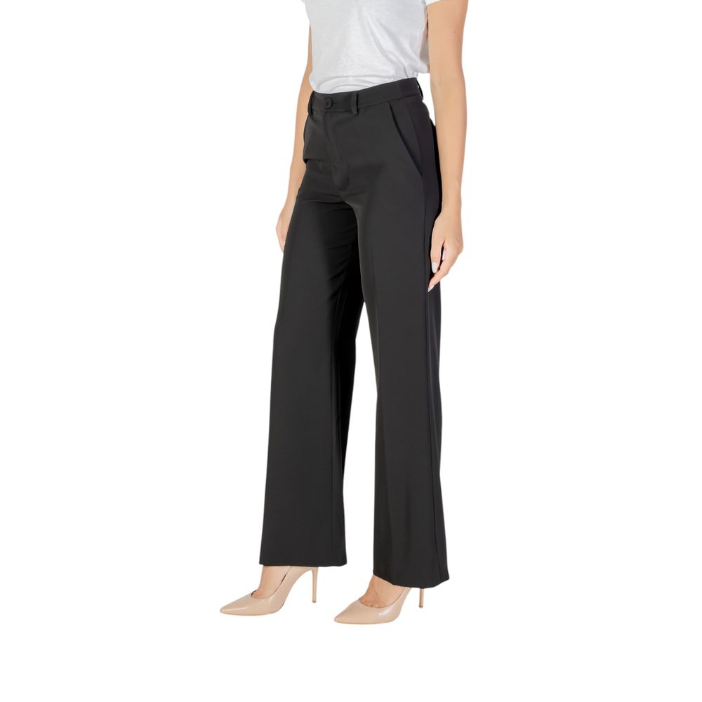 Rinascimento Black Polyester Casual Pants Rinascimento