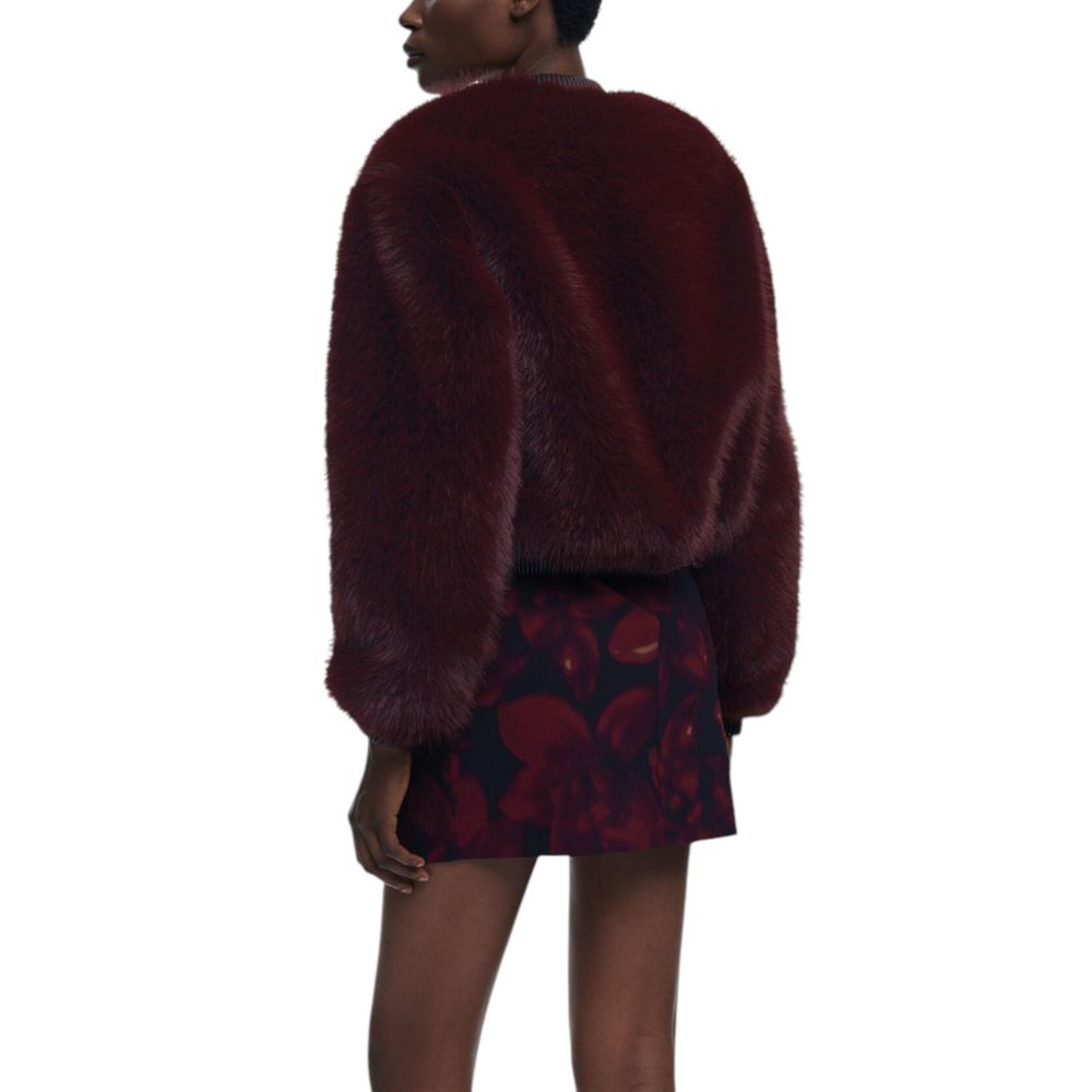 Desigual Bordeaux Polyester Jackets And Coat Desigual