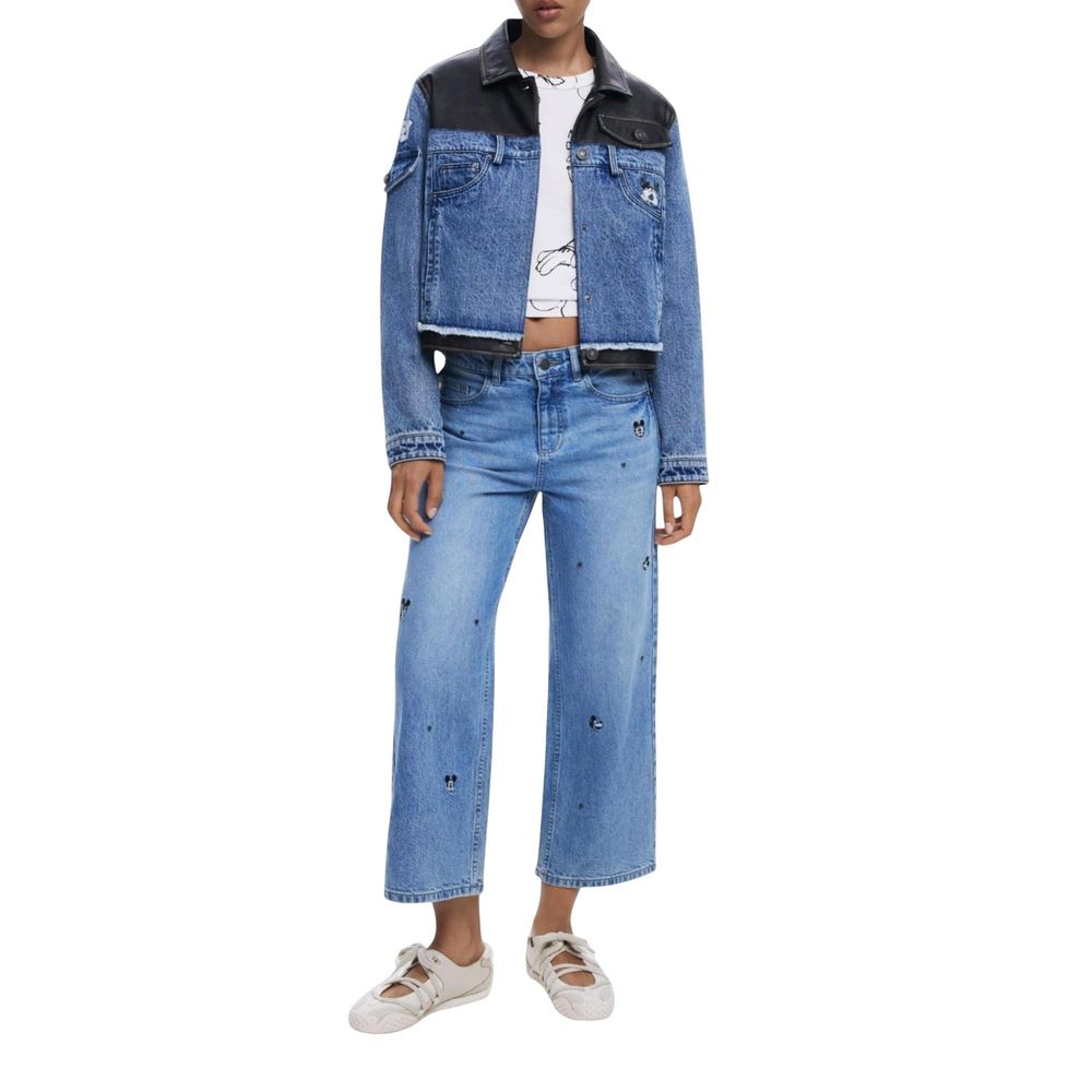 Desigual Blue Cotton Denim Jacket Desigual