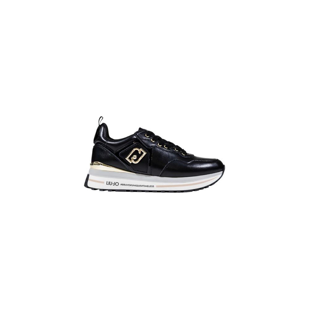 Liu Jo Black Artificial Leather Platform Sneakers Liu Jo