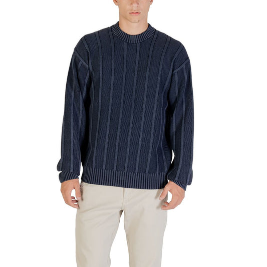 Hugo Boss Blue Cotton Sweatshirt Hugo Boss