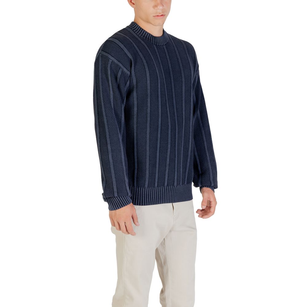 Hugo Boss Blue Cotton Sweatshirt Hugo Boss