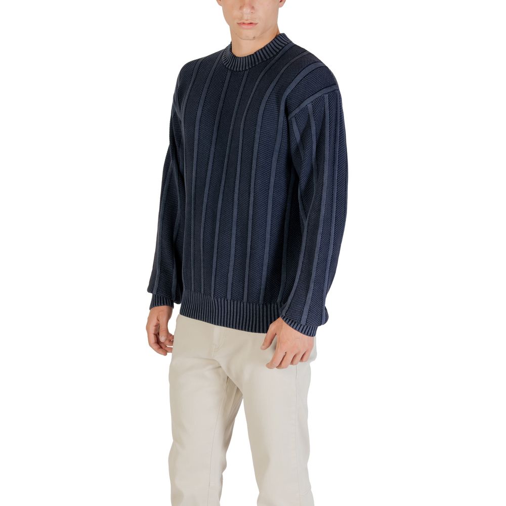 Hugo Boss Blue Cotton Sweatshirt Hugo Boss