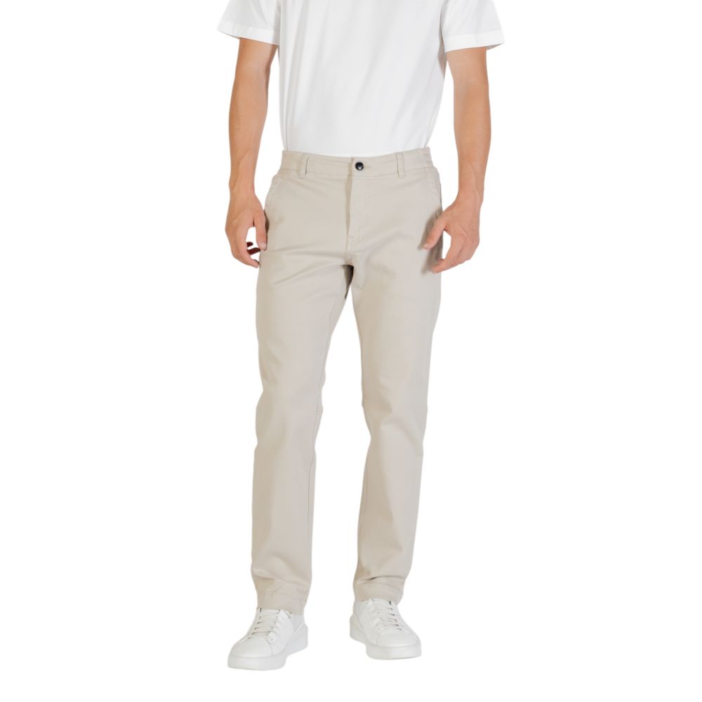 Hugo Boss Beige Polyester Casual Pants Hugo Boss