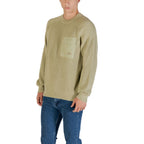 Hugo Boss Green Cotton Sweatshirt Hugo Boss