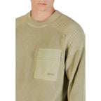 Hugo Boss Green Cotton Sweatshirt Hugo Boss