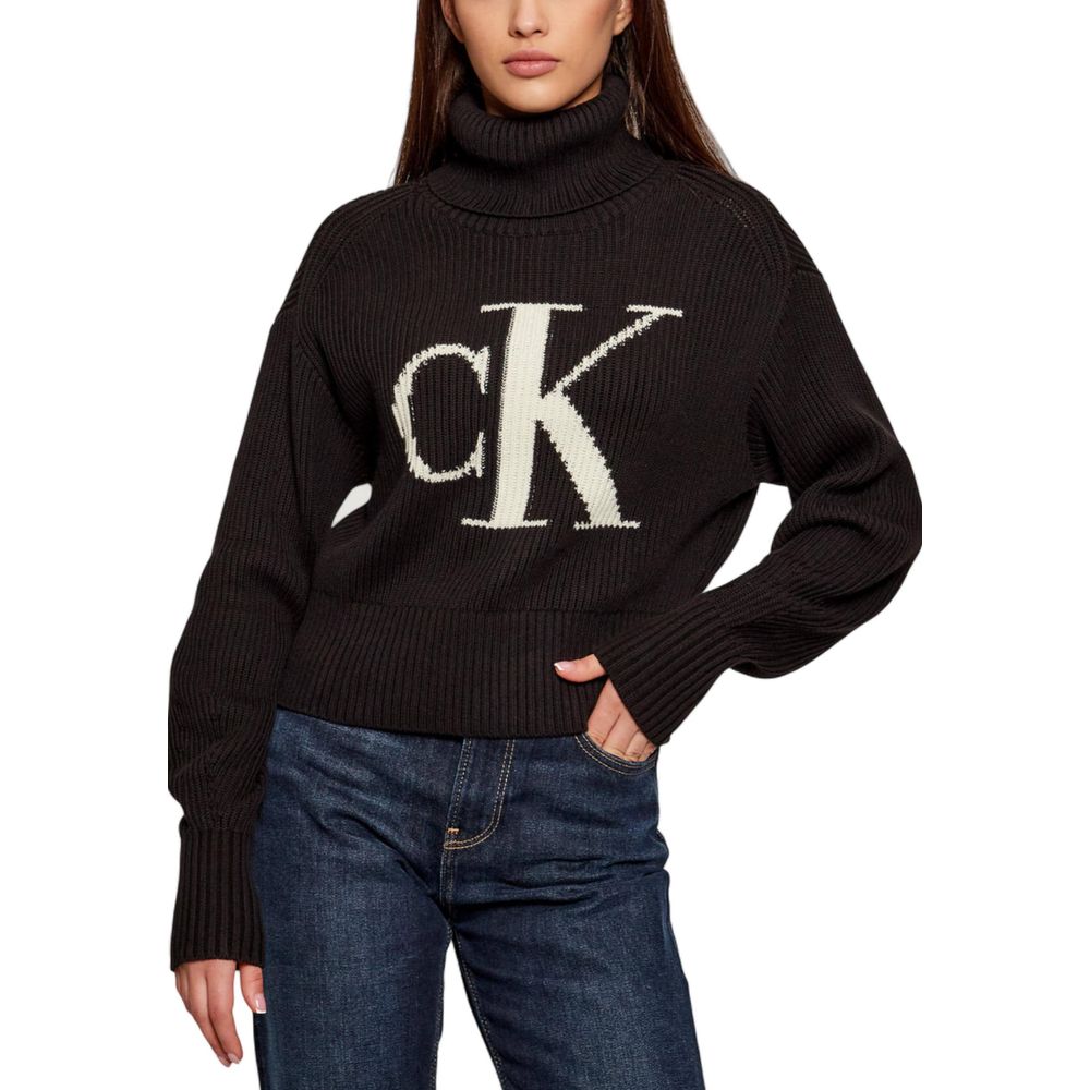 Calvin Klein Jeans Black Cotton Sweatshirt Calvin Klein Jeans
