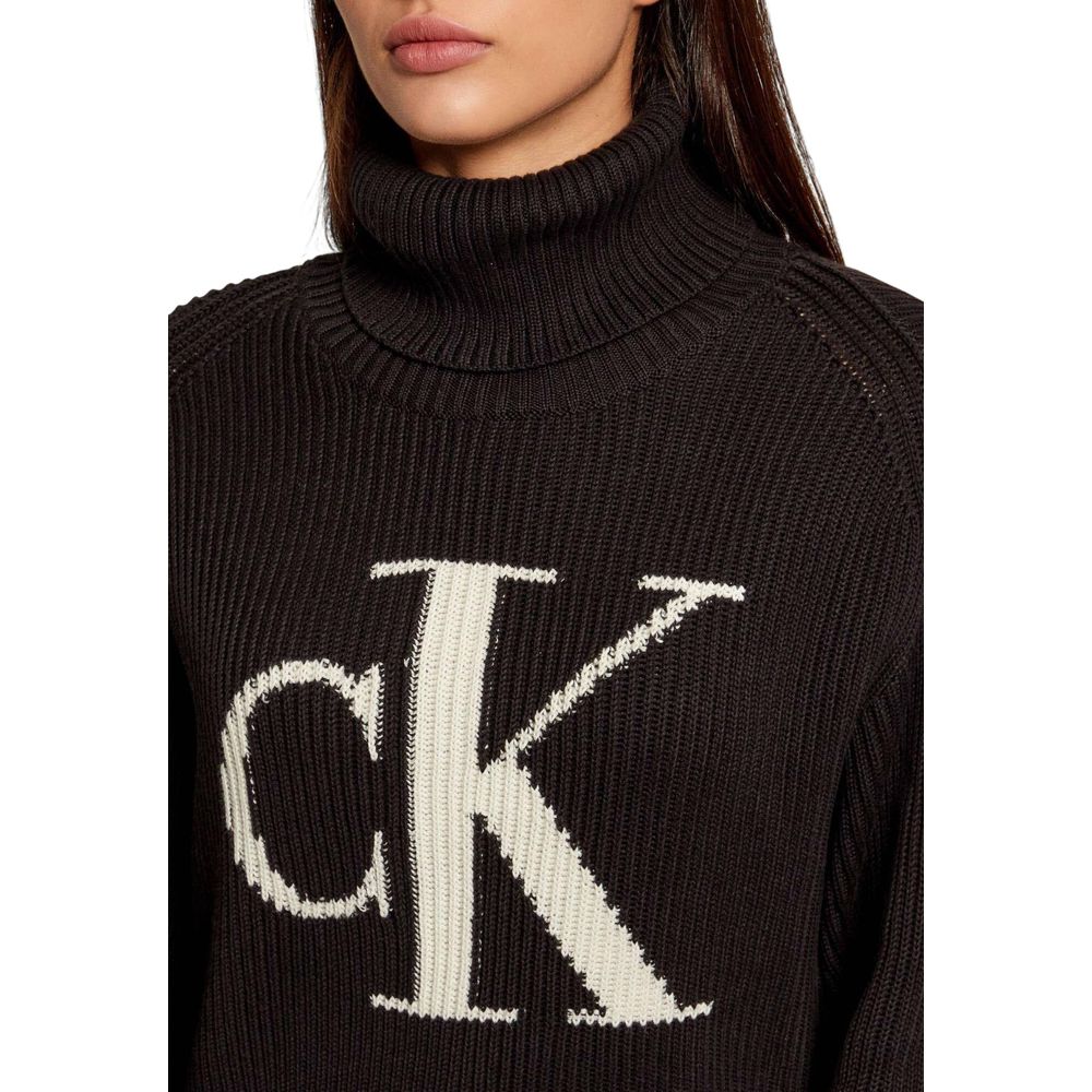 Calvin Klein Jeans Black Cotton Sweatshirt Calvin Klein Jeans