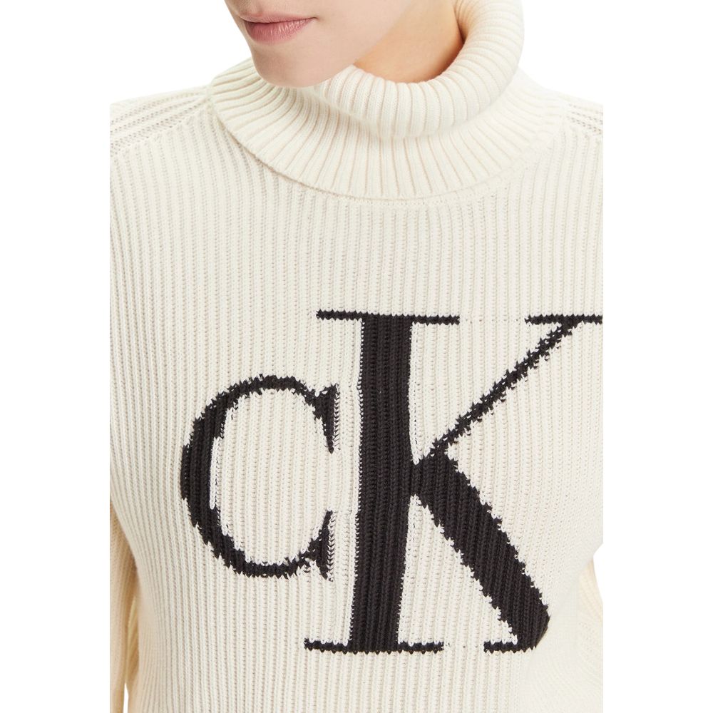 Calvin Klein Jeans Beige Cotton Sweatshirt Calvin Klein Jeans