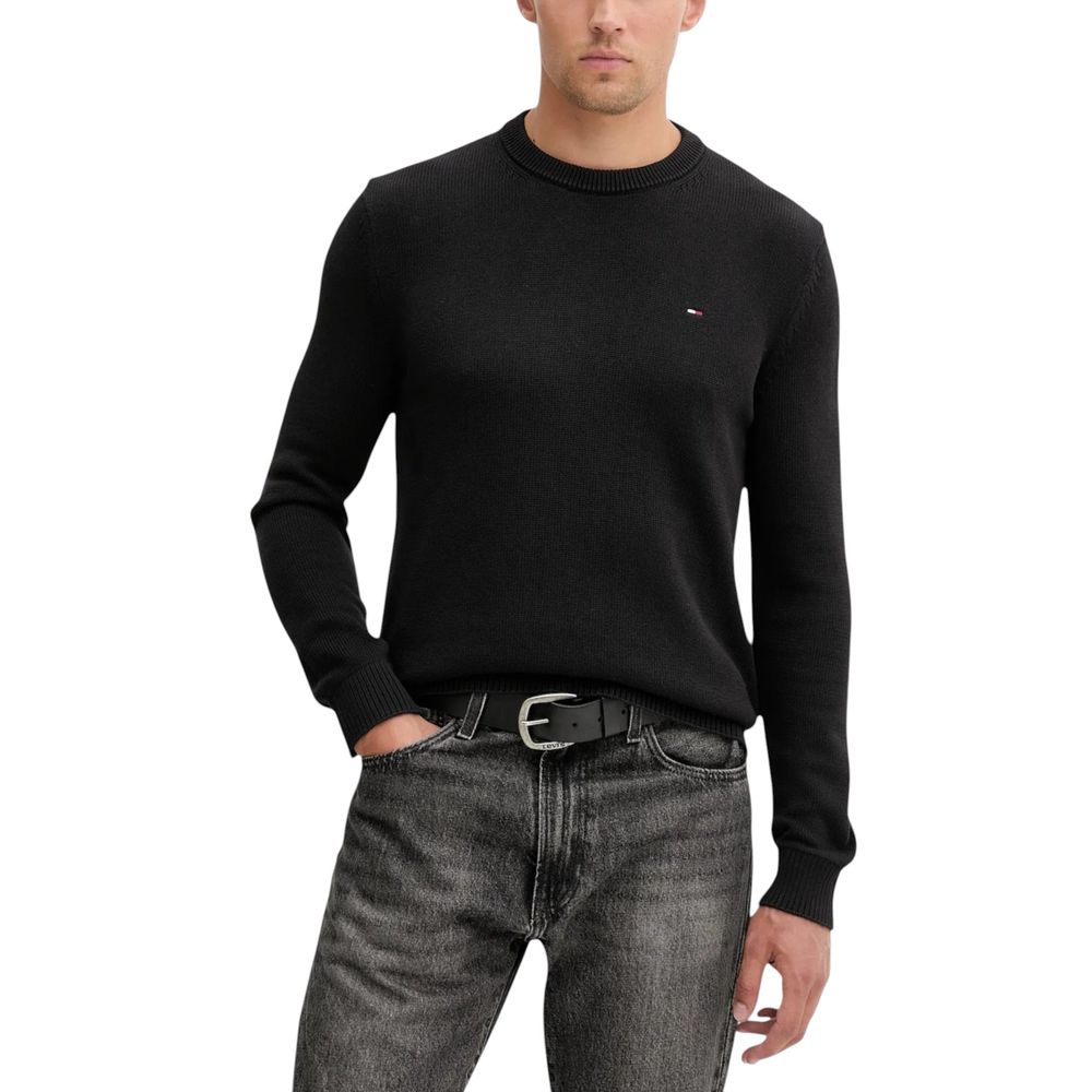Tommy Hilfiger Jeans Black Organic Cotton Sweatshirt Tommy Hilfiger Jeans