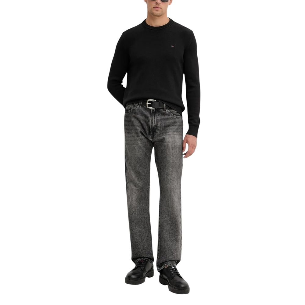 Tommy Hilfiger Jeans Black Organic Cotton Sweatshirt Tommy Hilfiger Jeans