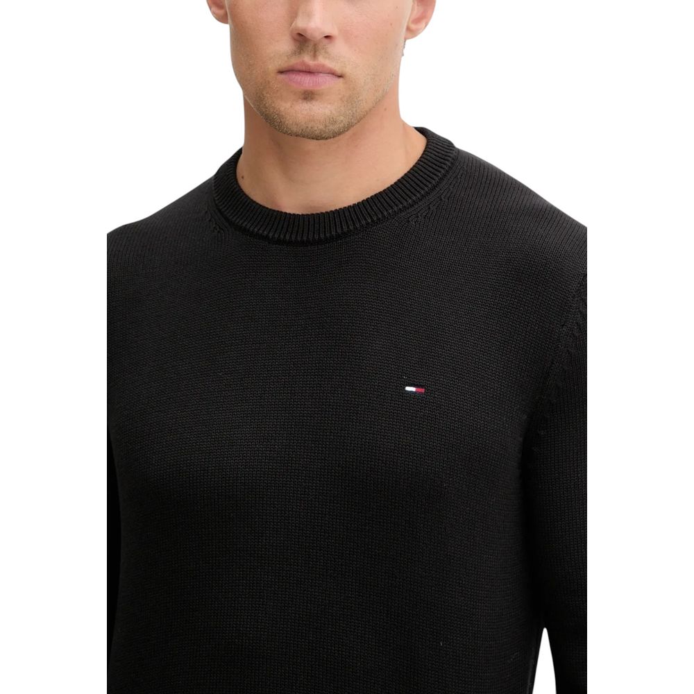 Tommy Hilfiger Jeans Black Organic Cotton Sweatshirt Tommy Hilfiger Jeans