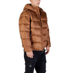 Tommy Hilfiger Jeans Brown Polyamide Coat Tommy Hilfiger Jeans