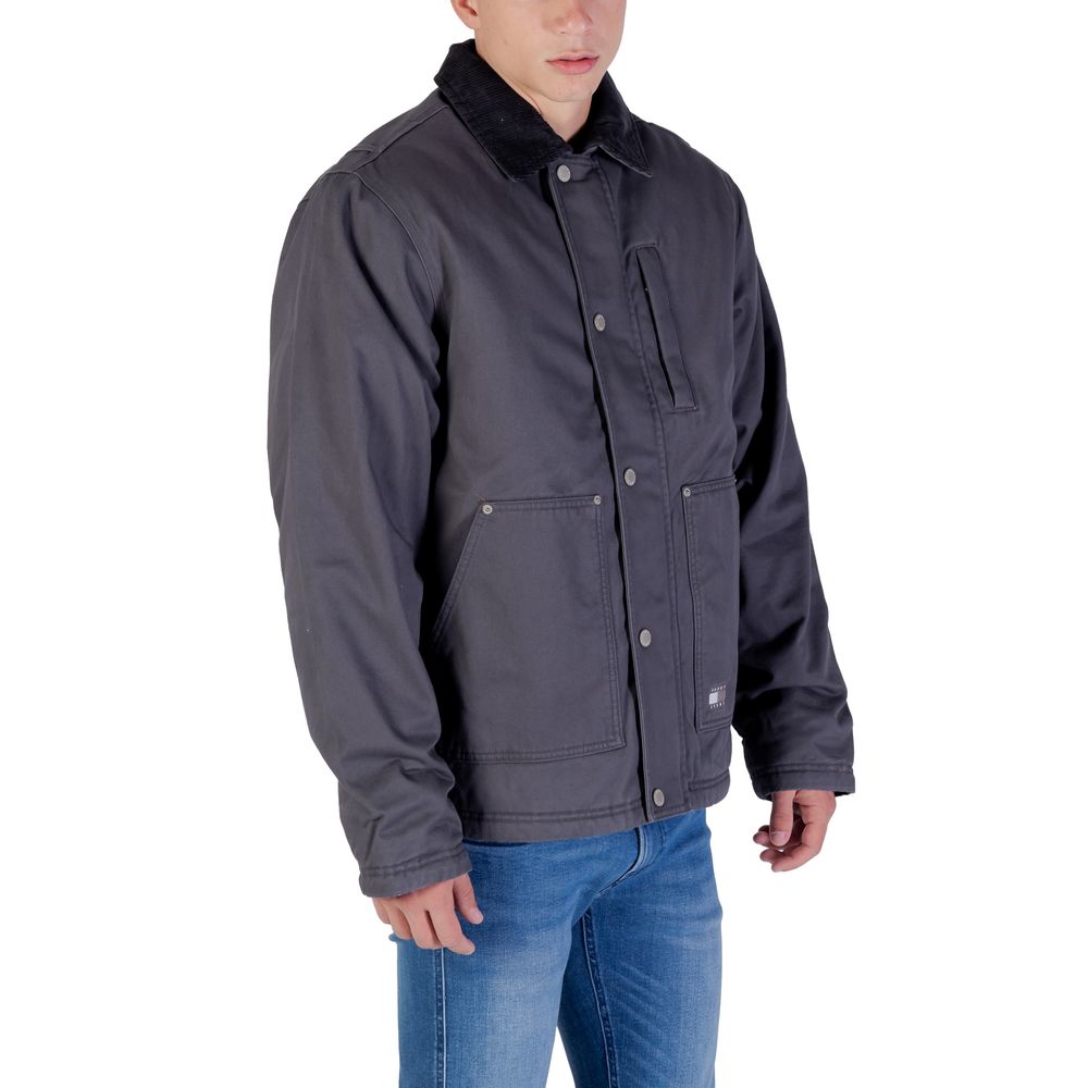 Tommy Hilfiger Jeans Gray Recycled Cotton Denim Jacket Tommy Hilfiger Jeans