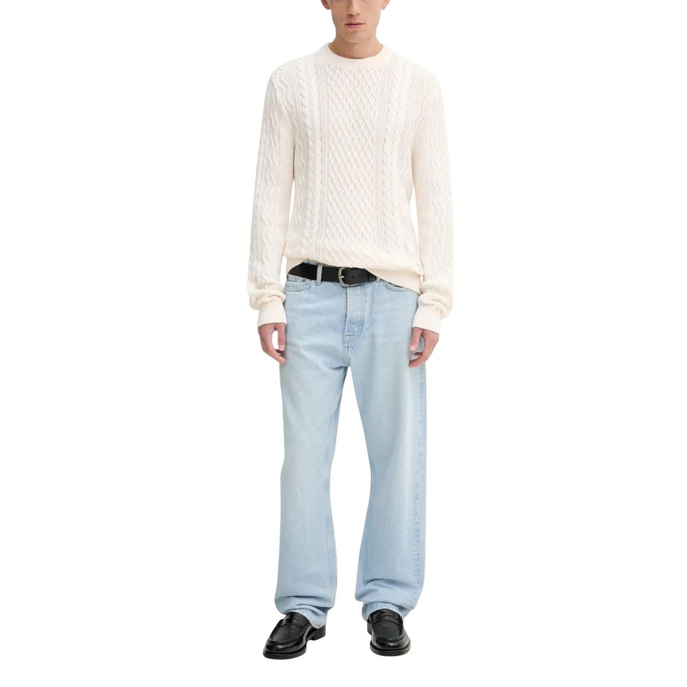 Tommy Hilfiger Jeans Cream Recycled Cotton Sweatshirt Tommy Hilfiger Jeans