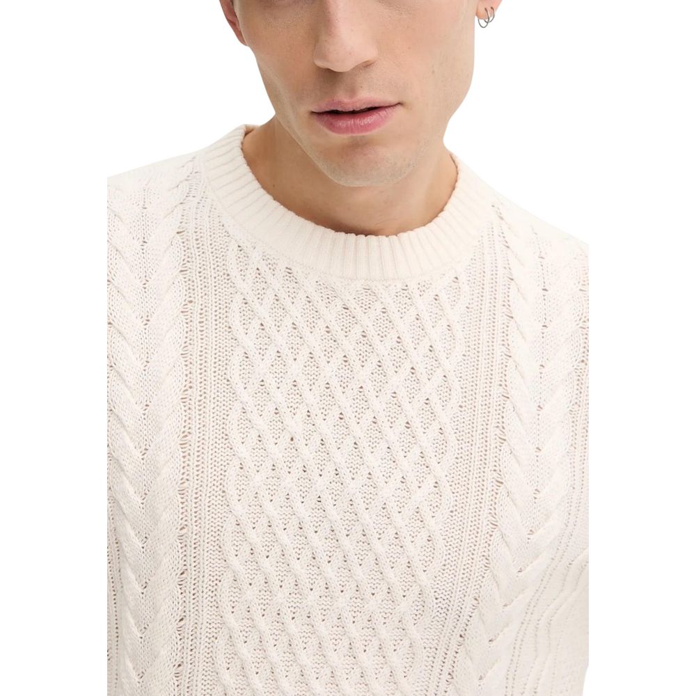 Tommy Hilfiger Jeans Cream Recycled Cotton Sweatshirt Tommy Hilfiger Jeans
