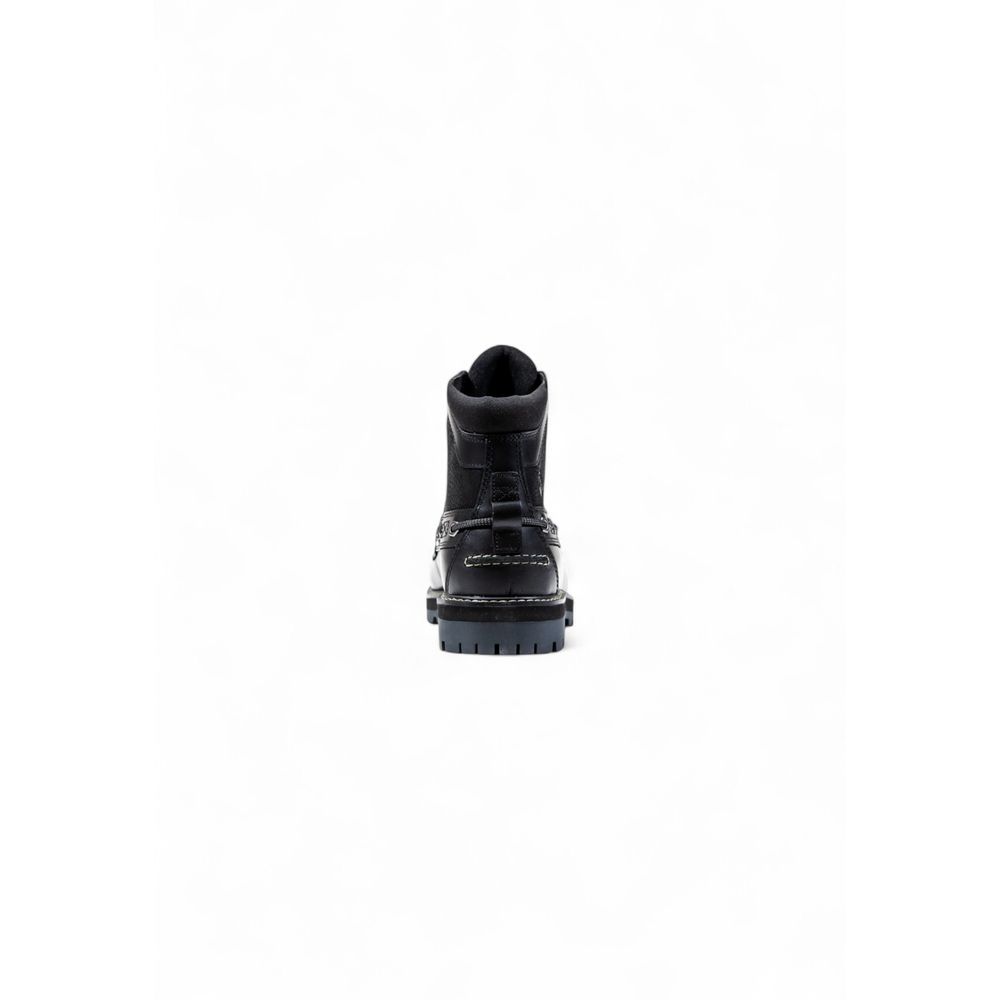 Timberland Black Leather Lace-Up Boots Timberland