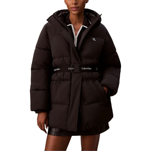 Calvin Klein Jeans Black Polyamide Coat Calvin Klein Jeans