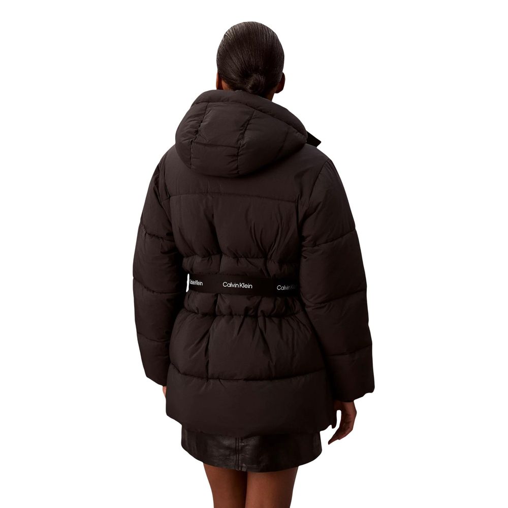 Calvin Klein Jeans Black Polyamide Coat Calvin Klein Jeans