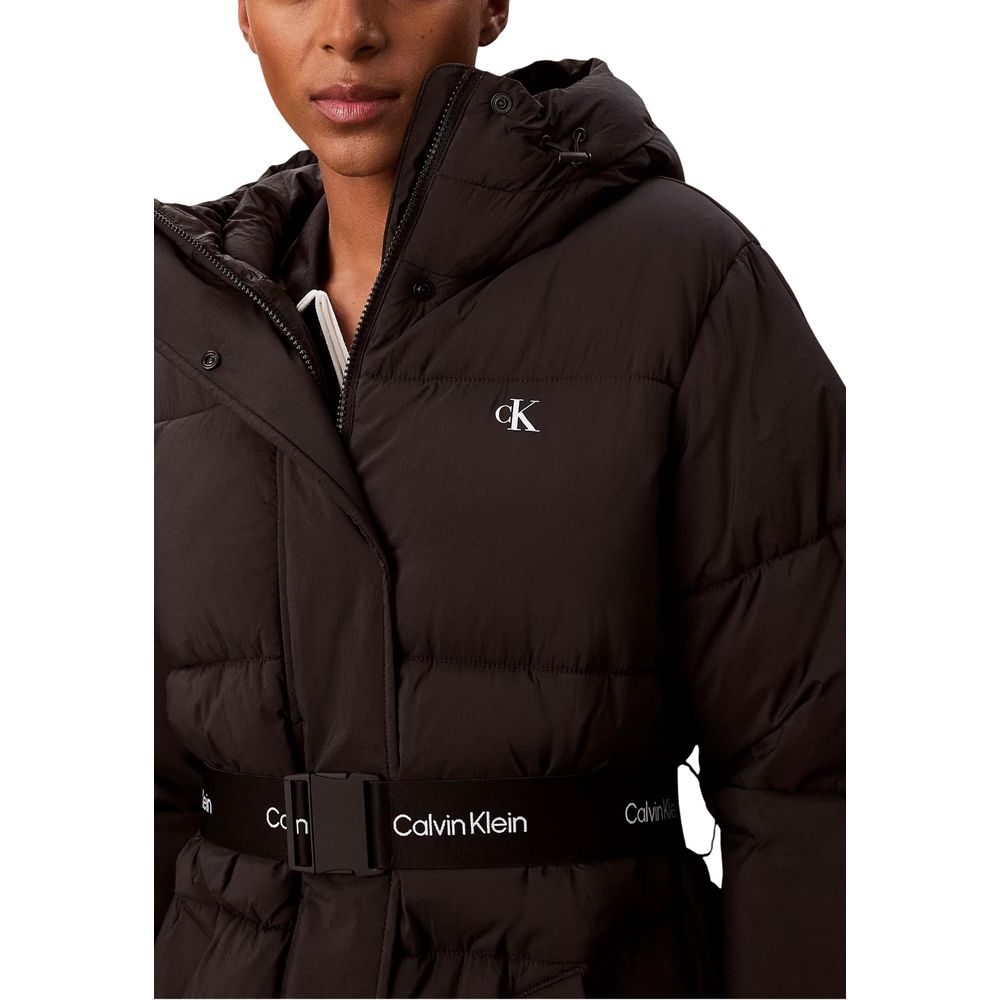 Calvin Klein Jeans Black Polyamide Coat Calvin Klein Jeans