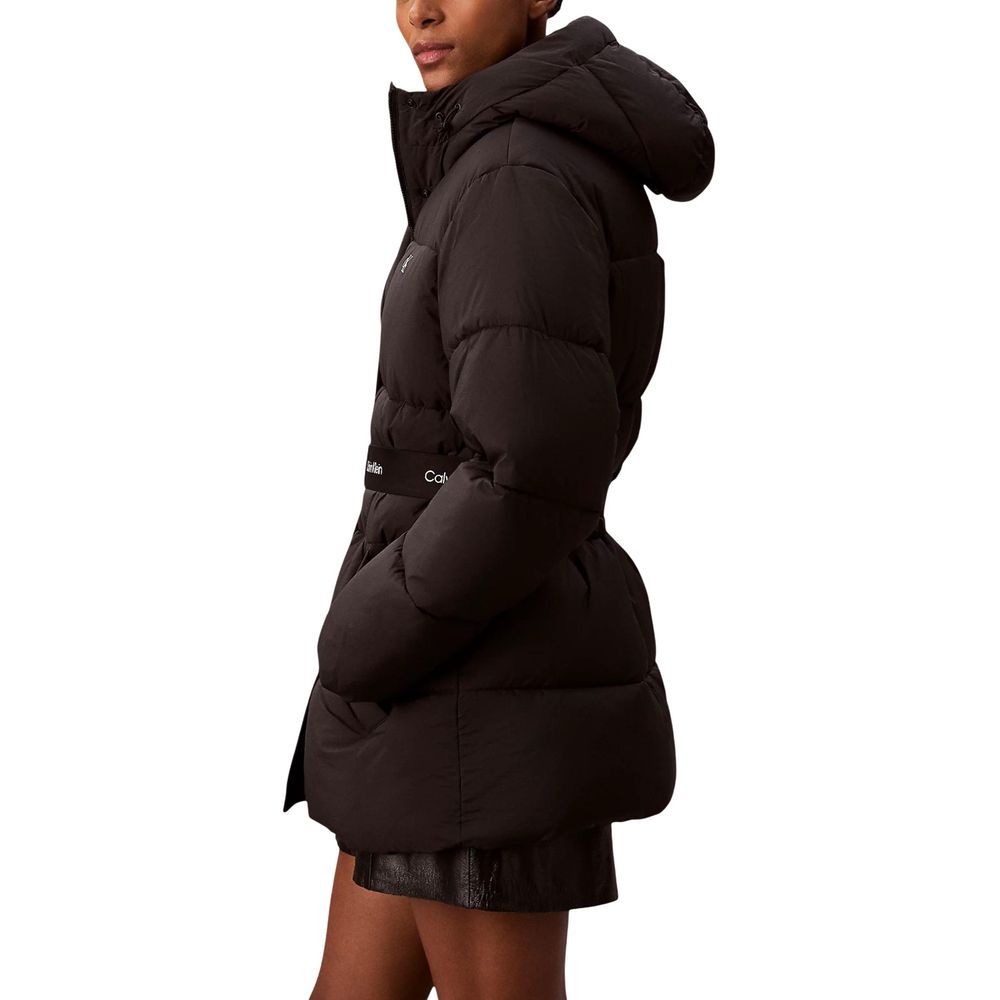 Calvin Klein Jeans Black Polyamide Coat Calvin Klein Jeans