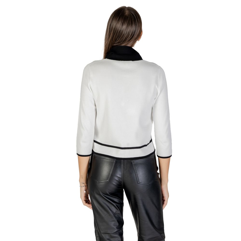Morgan De Toi Black And White Viscose Sweatshirt Morgan De Toi