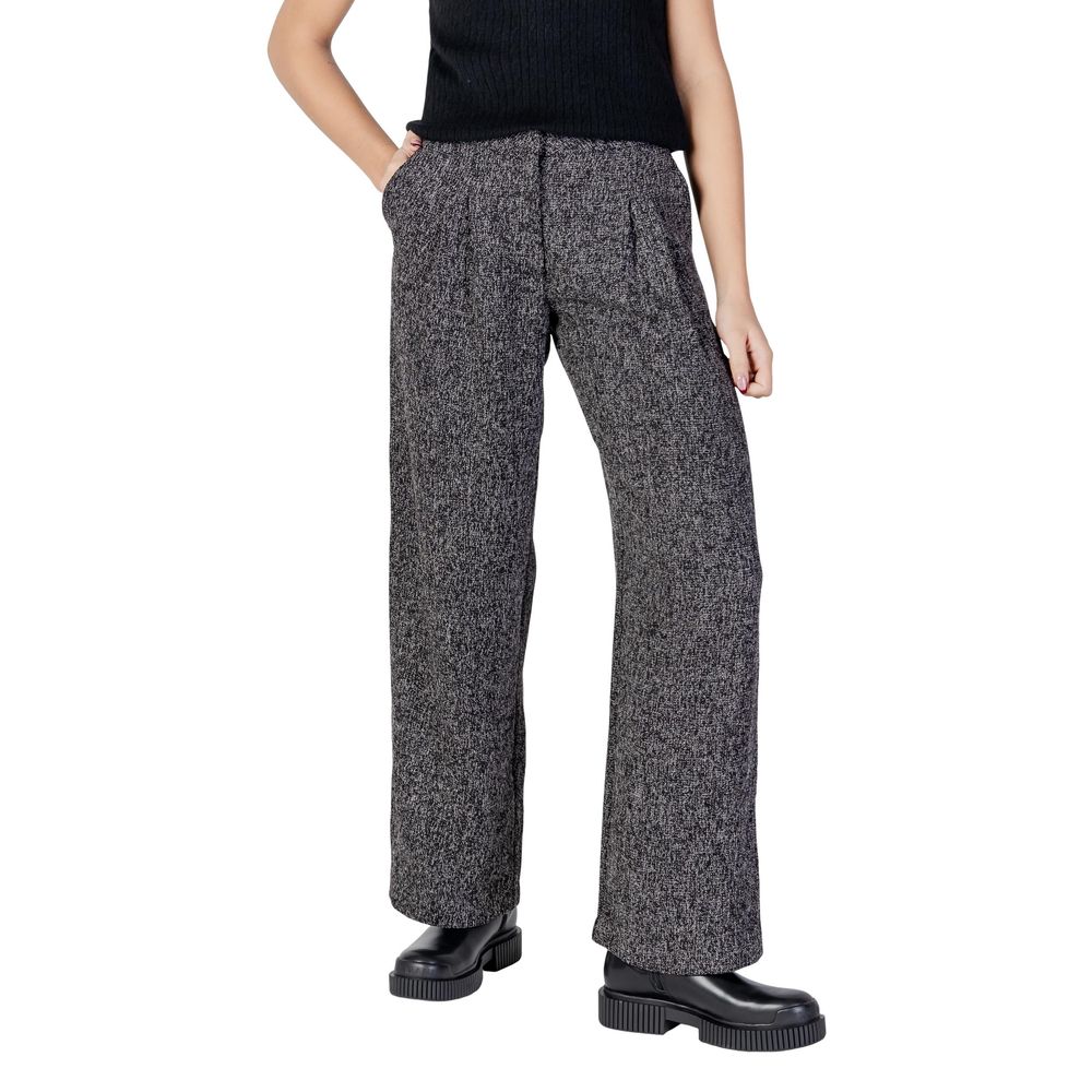 Jacqueline De Yong Black Polyester Flared Pants Jacqueline De Yong