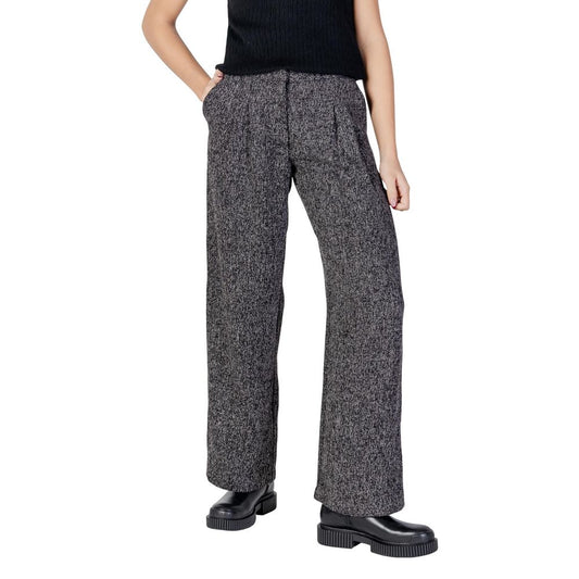 Jacqueline De Yong Black Polyester Flared Pants Jacqueline De Yong