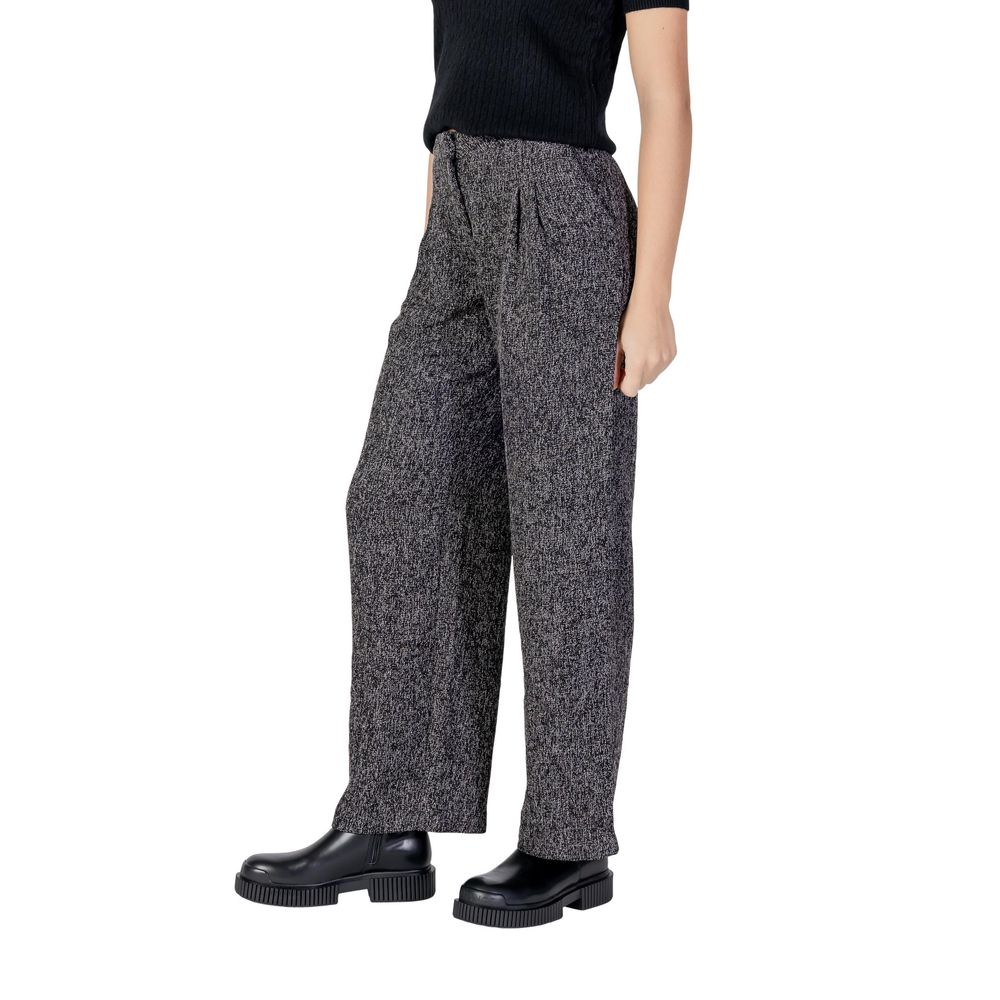 Jacqueline De Yong Black Polyester Flared Pants Jacqueline De Yong